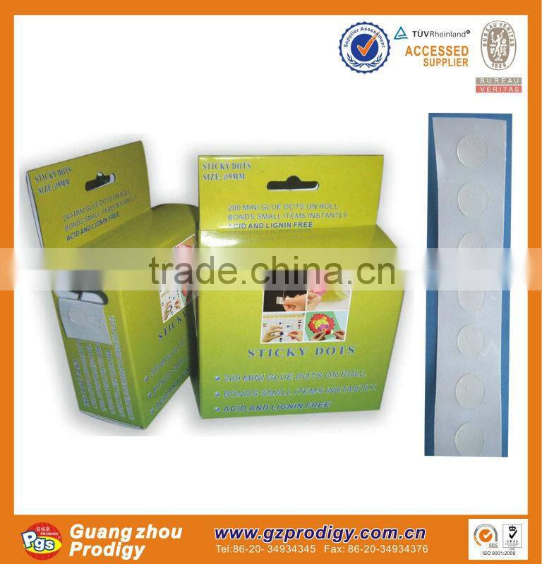 double sided permanent tape/hot melt glue /round adhesive dots