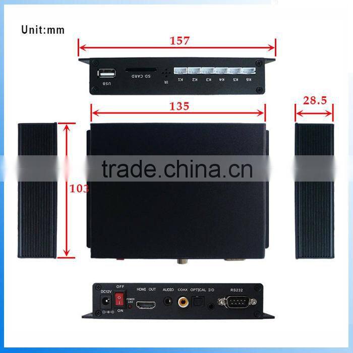 Metal Shell Full HD 1080P SD/U Disk HDD Media Player USB External multimedia player With HDMI Output Micro Switch Control