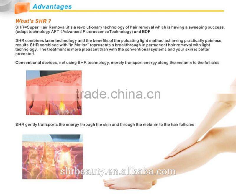 New painless IPL SHR for Hair Removal and Skin Rejuvenation