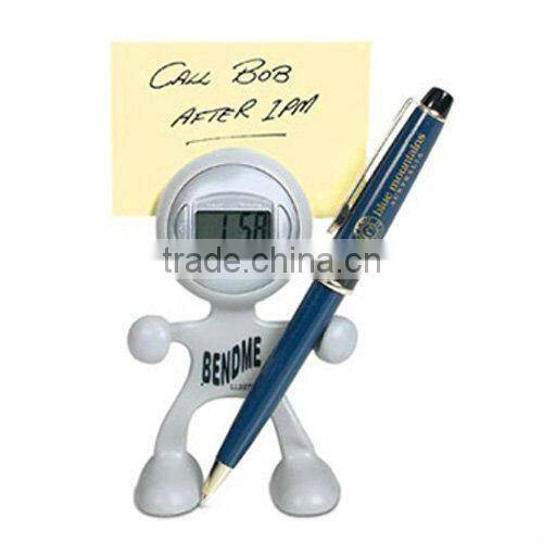 promotional item gift clocks Flexible little man shape small digital clock