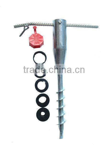 hot dipped galv. highest quality ground screw pole anchor