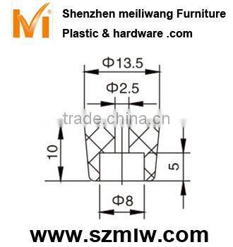 funiture foot plastic gasket fitting