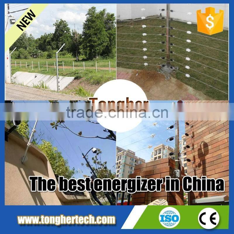 Wireless GSM Security alarm High voltage Electric fence for house wall