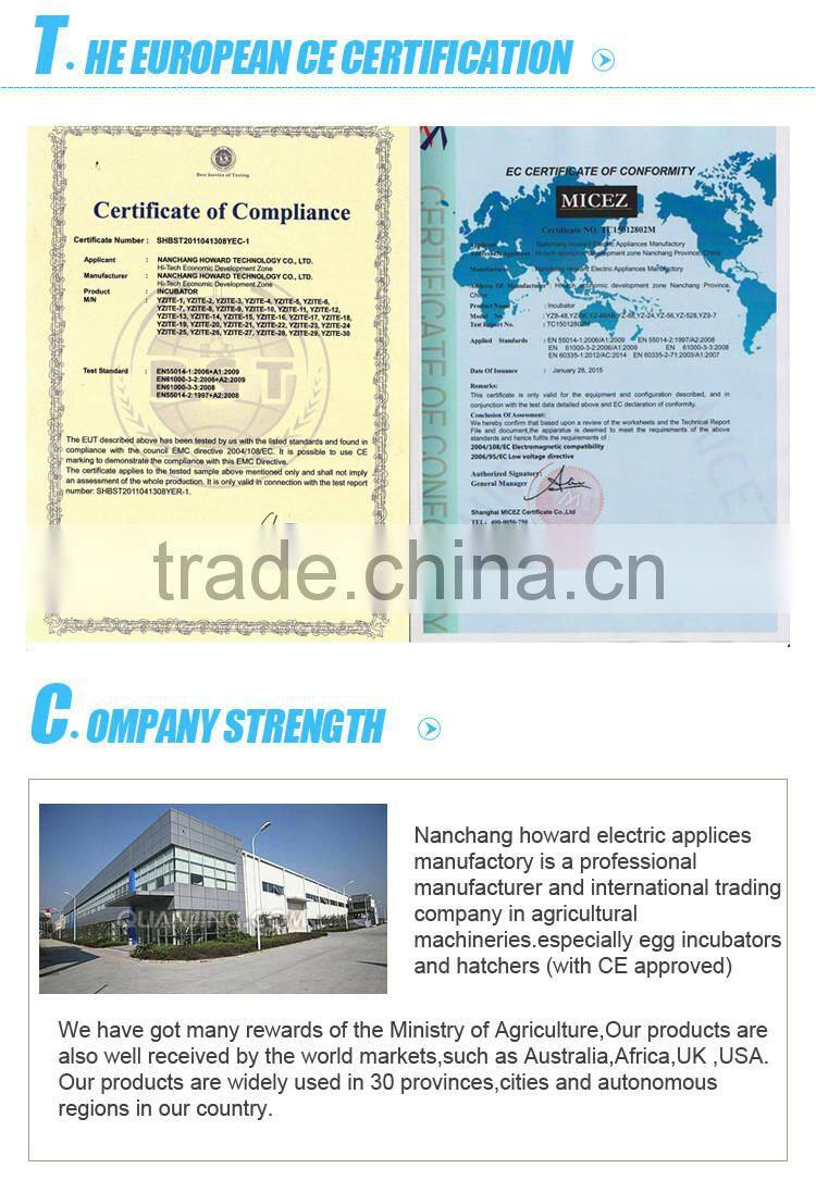 HHD hot selling newest used egg incubators digital egg incubation hatching YZ-32A