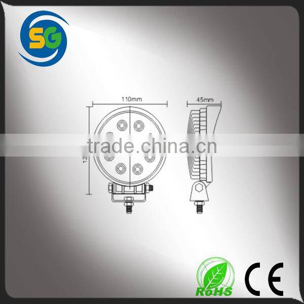 2015 hot wholesale price round 12v 24w led working light for automotive off road use