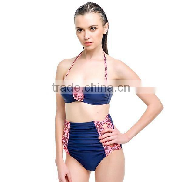 hot model women high waist ladies swim wear