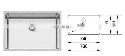 POATS PS-699 Stainless Steel Sink Inner Size: 780X450X220mm