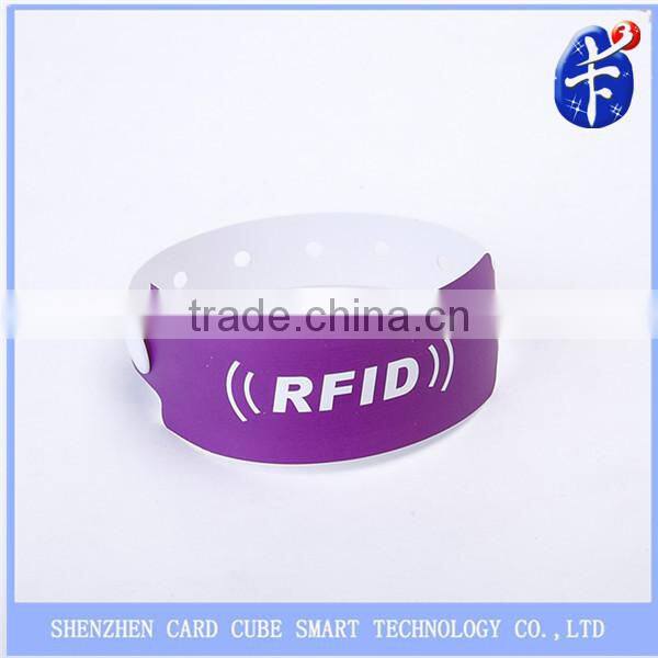 waterproof 915mhz uhf rfid wristband for access control use