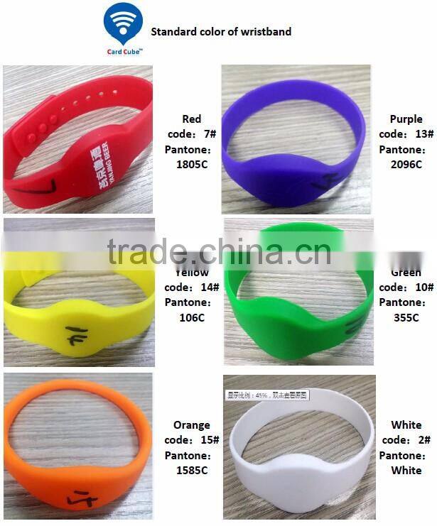 2017 Newest Design RFID Bracelet NTAG 213 Custom Design Silicone Wristbands NTAG213