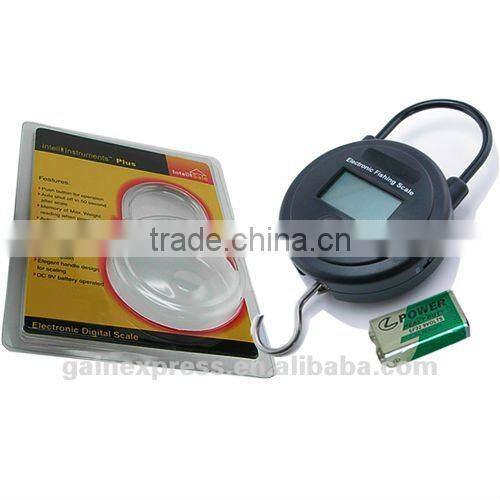 25kg/55lb Round Digital LCD Hanging Fish Weighing Scale, oz