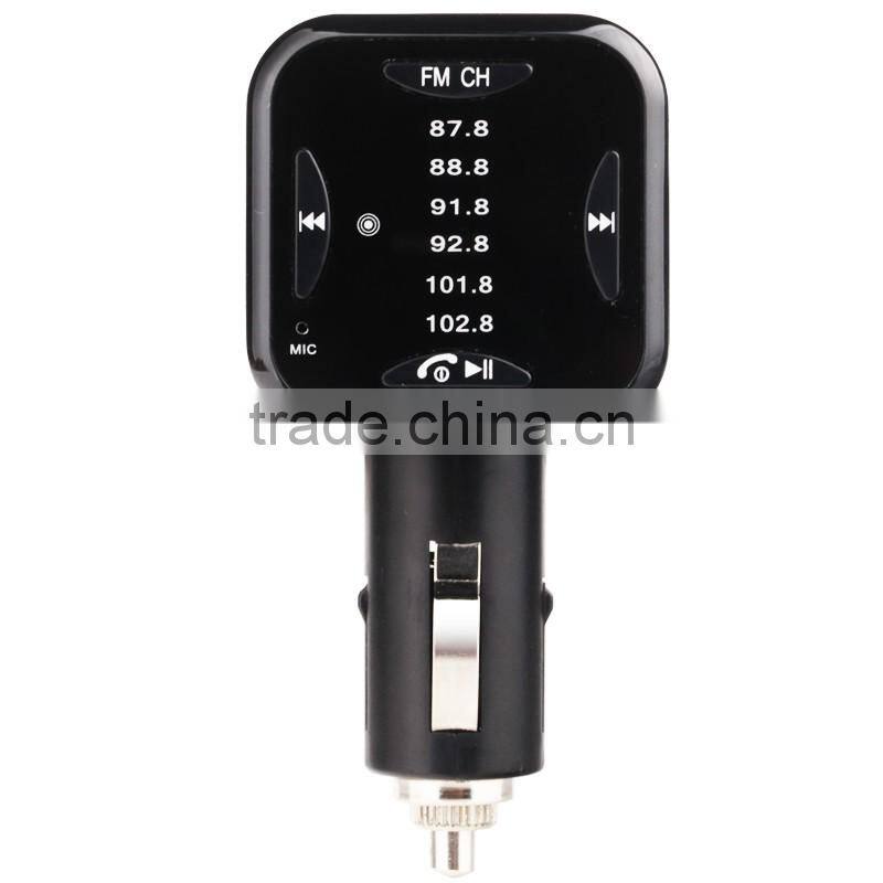New Wireless Bluetooth FM Transmitter Handsfree Stereo Bluetooth Car Kit With A2DP/AVRCP For Ihpone Cell Phone
