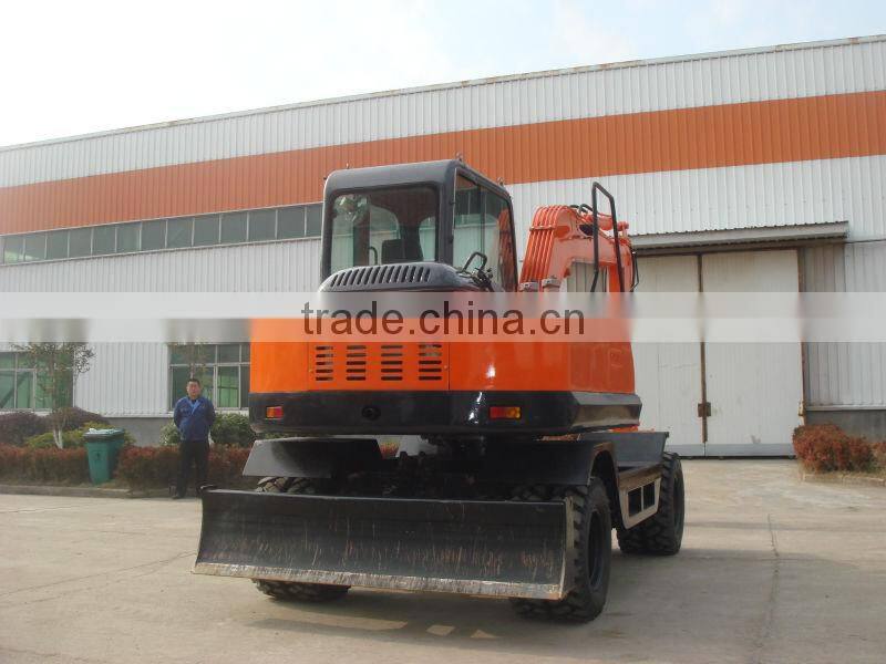 65W 6 ton Wheel Excavator produced by Excavator Supplier