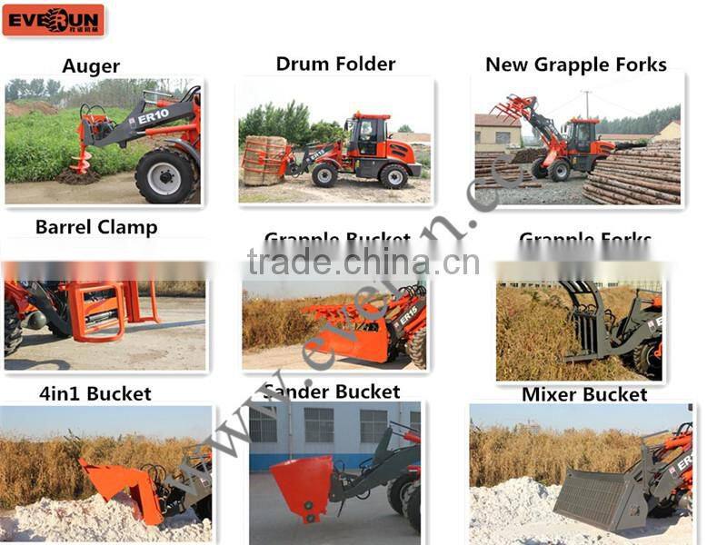 Everun Zl08 Er08 Mini Wheel Loader with CE