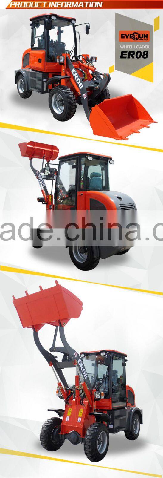 EVERUN brand CE Hoflader ER08 with Snow bucket