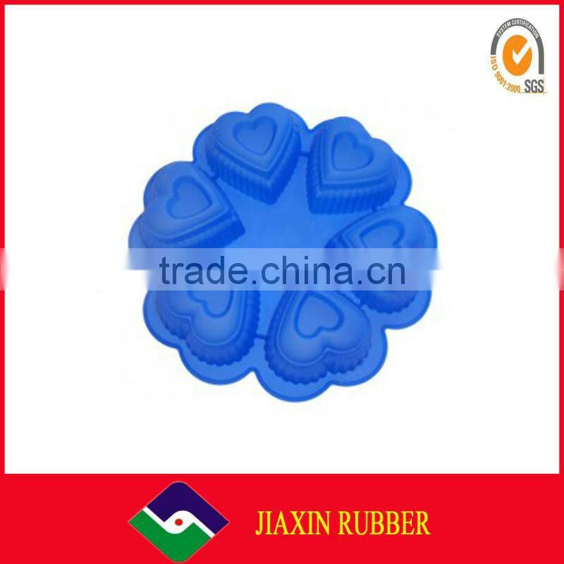 silicone heart shaped flower shape cake mold
