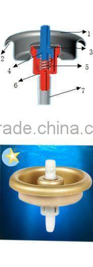 gold lacquered aerosol valves