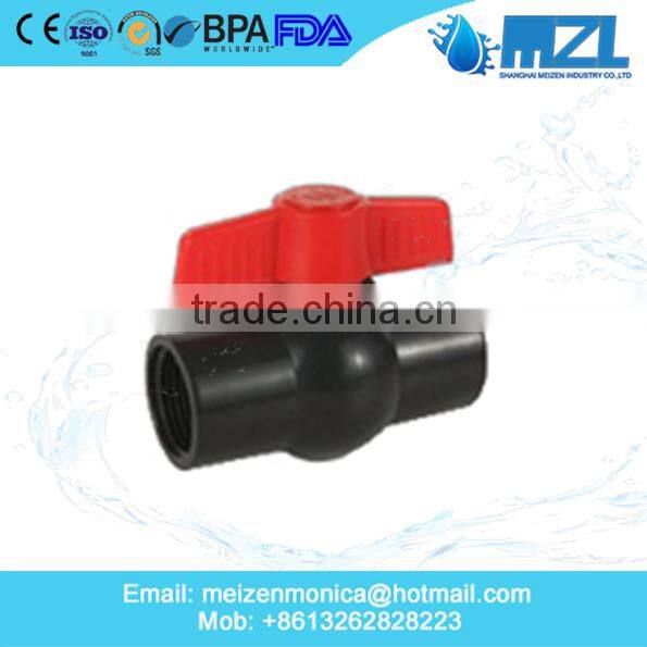 PVC Double Union Ball Valve with Size Dn20 (3/4") for DIN ANSI JIS Cns Standards
