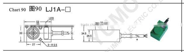 LJ1A-24B DC NC NPN Non fluse IP67 Detection distance 8mm Integrated Proximity Switches Transistor Sensor