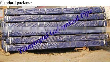 ASTM A53/A500, BS 1387-Hot Dipped Galvanized Steel Pipe -Threaded, Coulping, PVC cap