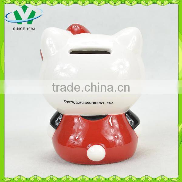 Ceramic piggy bank for collect Cute Hello Kitty