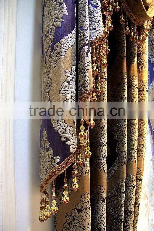 Euroupean Palace Style Polyester New Fancy Curtain With Embroidery/Luxury Sheer Hotel And Decor Home Curtains