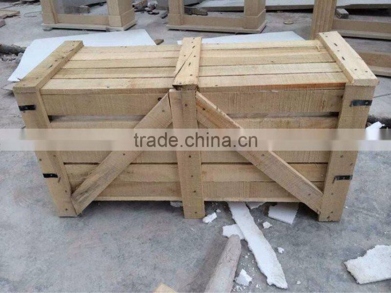 Pillar style white marble fireplace mantel for sale