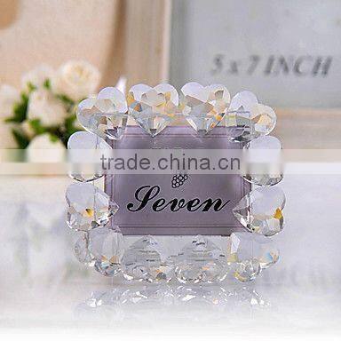 2016 exquisite heart crystal photo frame