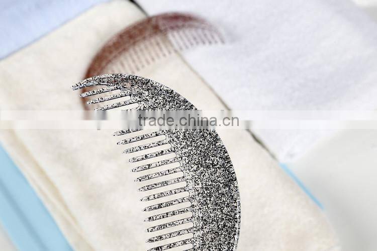 Morden Moon Design Plastic Hair Comb With Crystals Point Hair Brushes