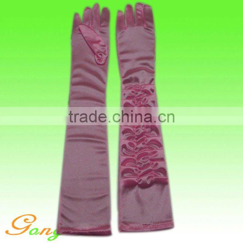 Custom Short White Satin Gloves