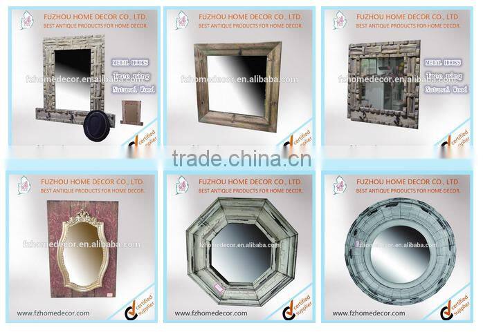 Antique look mirrors decor wooden wall decor with resin material