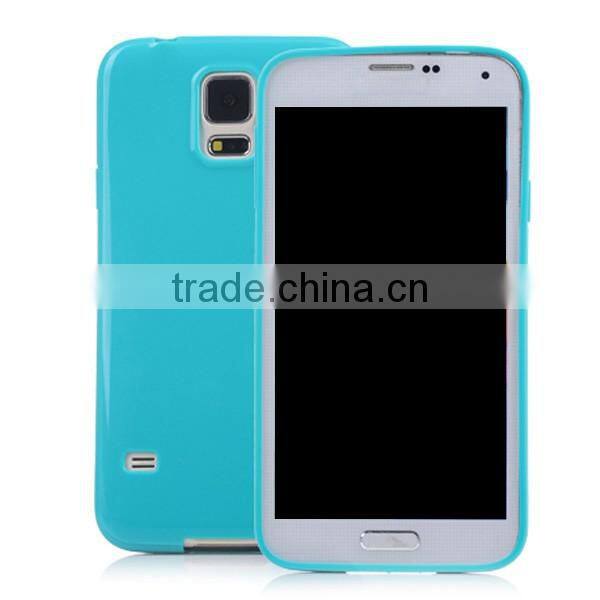 Solid Color TPU Soft Protective Case For Samsung S5, Soft Cell Phone Blank Black Cover