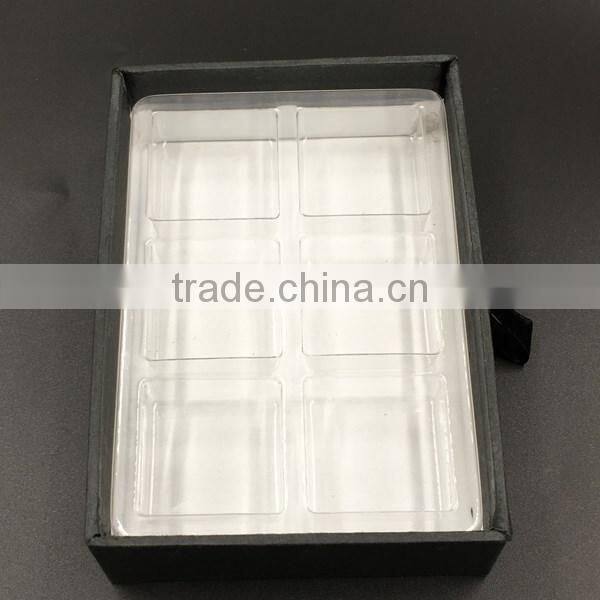 chocolate plastic trays packaging vacuum forming customized offset printing black plastic blister tray for chocolate boxes