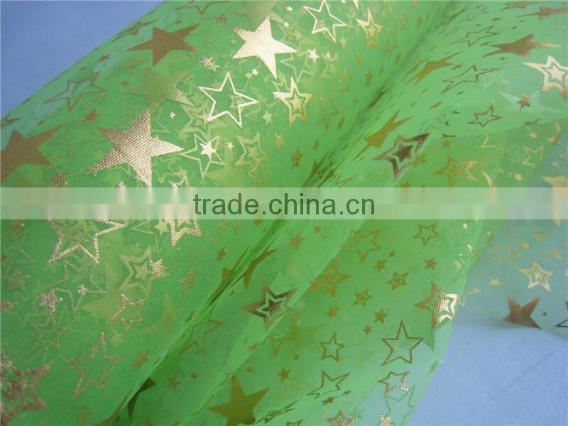 White+Gold Christmas Star Wholesale Table Cloth