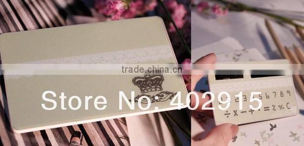 Supply Creative fashion Card calculator / pocket calculator --yellow crown