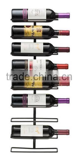 Decorative Wall Mount Wine Rack (Holds 9 Bottles)