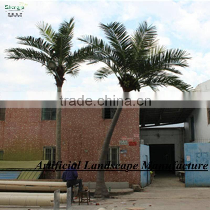 indoor small coconut combine coconut trees/ plastic decorative coconut tree