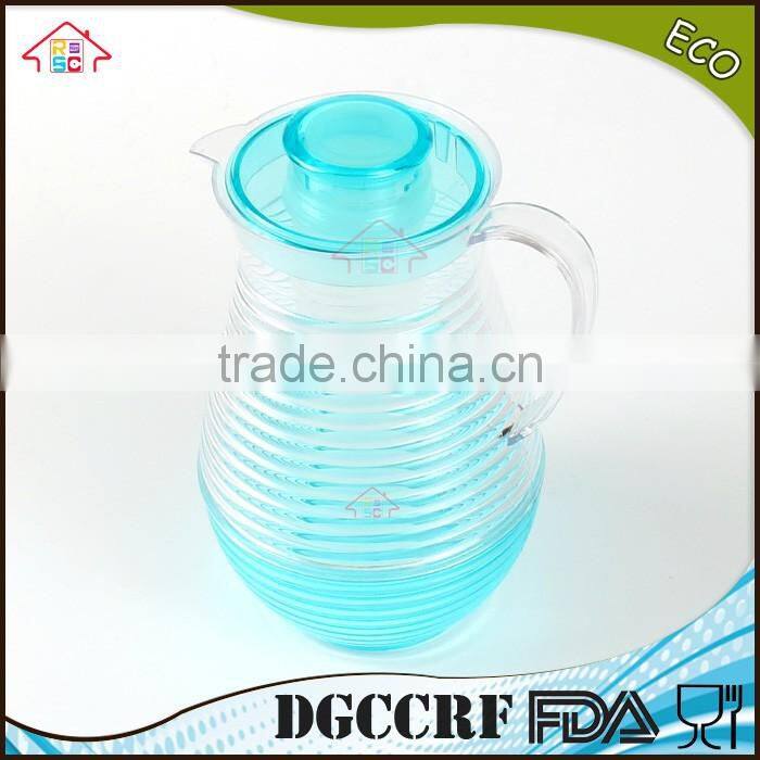 NBRSC set of 5 piece plastic ps cold water kettle spiral drinking water jug tea pot water jug with cups