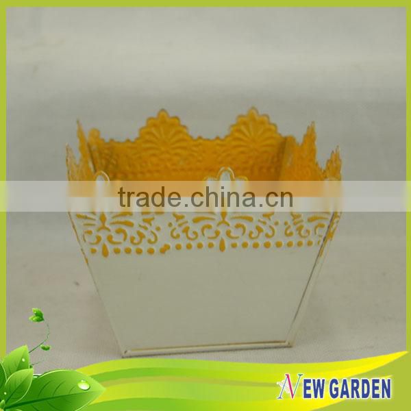 Fashionable latest design beautiful indoor metal artificial flower pot