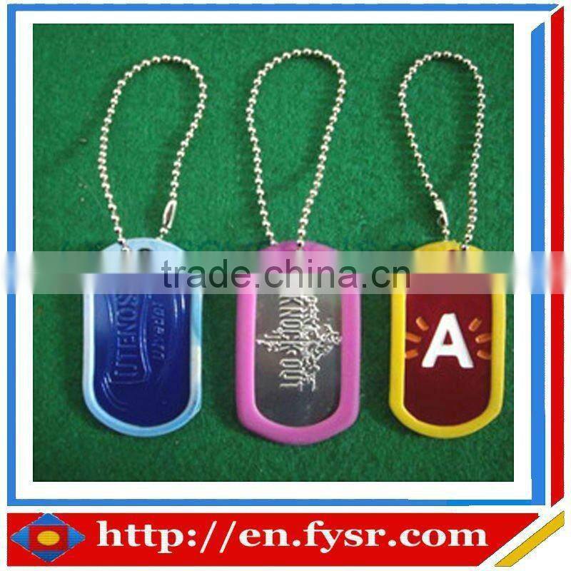 Debossed silicone military ID tag