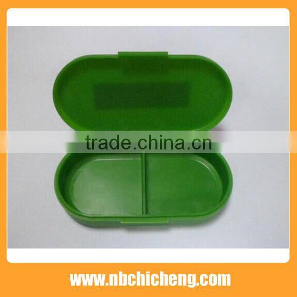 Hot Sales 2 Compartment Plastic Pill Box, 2 Days Capsule Type Pill Box