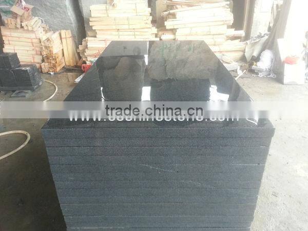 G654 China sesame black granite stair