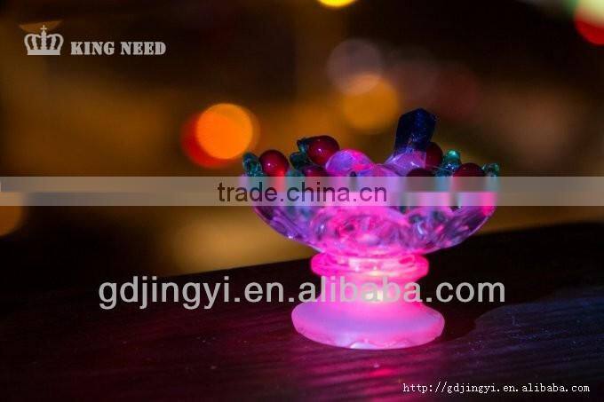 buautiful acrylic table decoration with LED for hummingbird