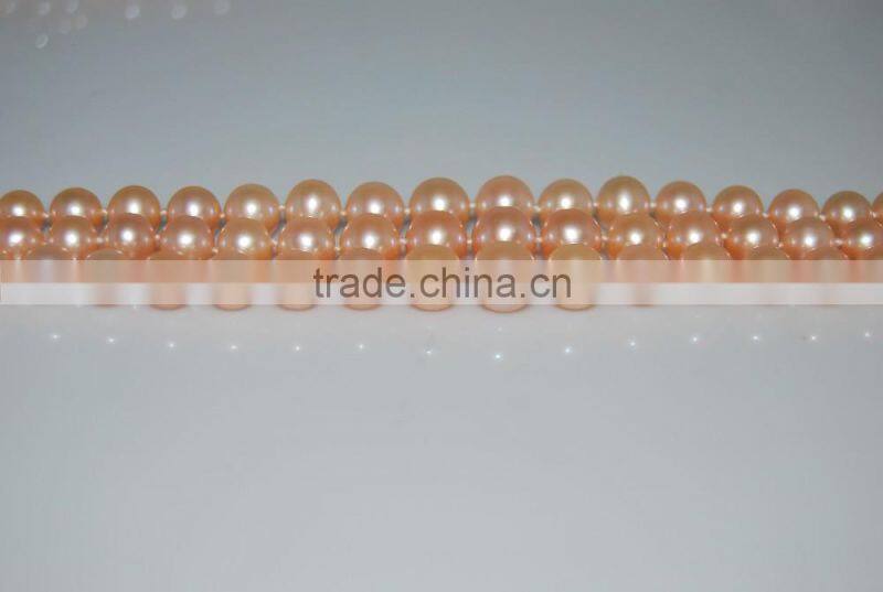 AAA 8-9mm pink freshwater pearl necklace