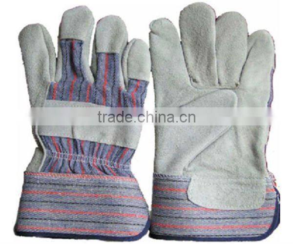 Industry cow split leather working gloves for safety ZMR111