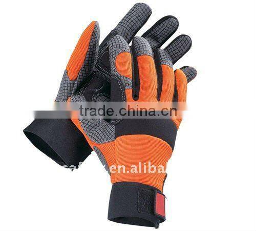 Silicone Coated Palm Shock-proof Mechanic Glove ZJB11