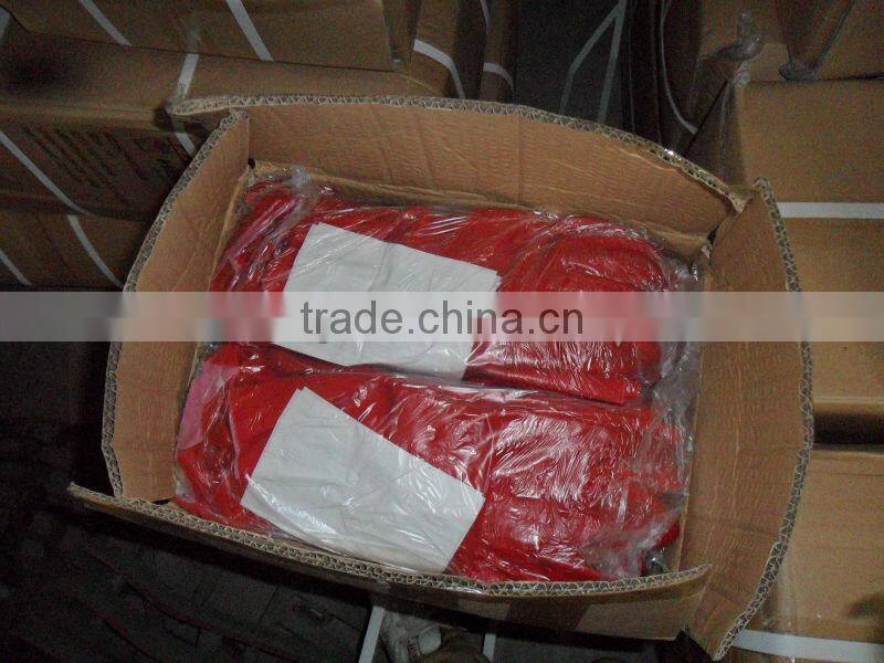 DDSAFETY With 5Years Experience PVC Gloves Red PVC Smooth Finished 100%Cotton Liner