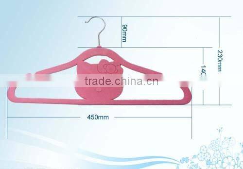 Velvet hanger with cat style