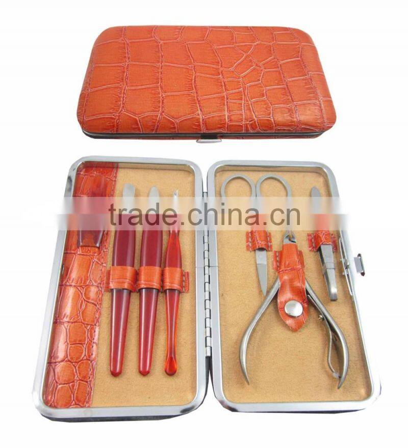 Fashion Style Solid Frame Case Manicure And Pedicure Sets