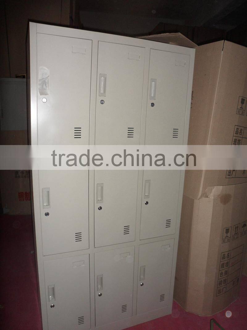 Metal Locker for Clothes/ Nine Doors Storage Cabinet Locker