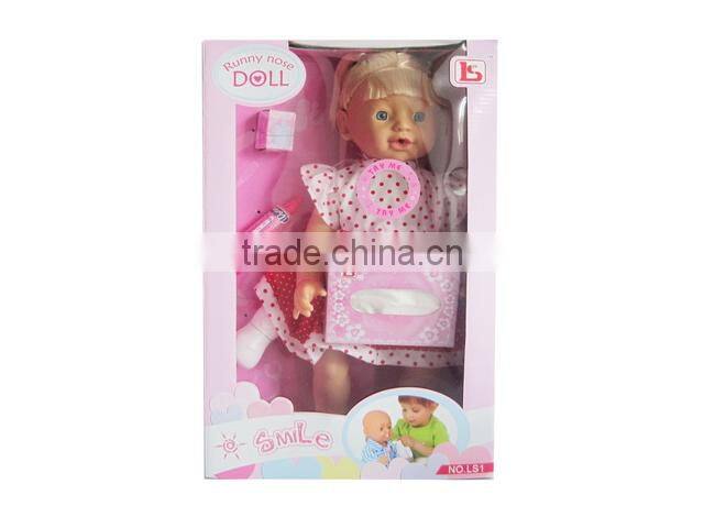 snorty function plastic lovely small plastic baby doll with EN71